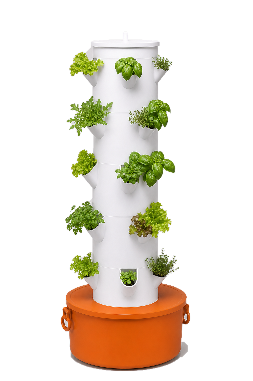 Bitkilerle kullanılan HydroGarden dikey tarım sistemi
